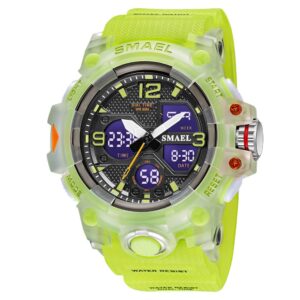 SMAEL 8008 Dual Time Quartz Digital Analog Outdoor Sport Multifunctional 50M Water Proof Men's Watch