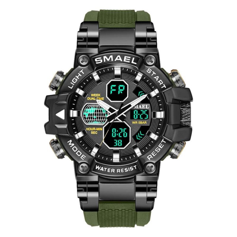 SMAEL 8027 Dual Time Analog Digital Sport Water Proof Men's Watch - Image 2