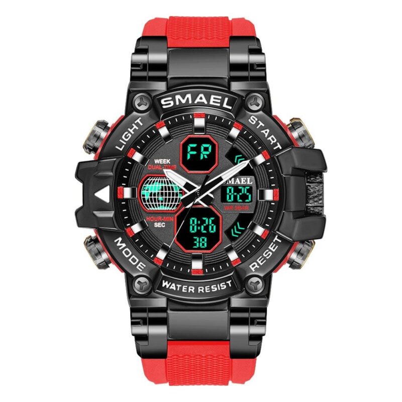 SMAEL 8027 Dual Time Analog Digital Sport Water Proof Men's Watch - Image 4