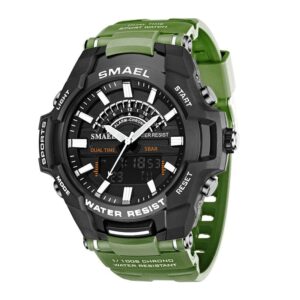SMAEL 8028 Men's Dual Time Analog Digital Military Sport Waterproof Watch
